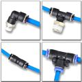 Compressor Pipe Fittings (All Types Available) Pneumatic Fitting Hose Connector Tube Plastic Joint Compressor Push-in Quick Release Pipe. 