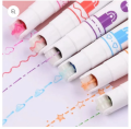 6 Pcs Line Shaped Colorful Stamp Markers. 