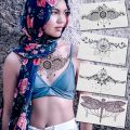【Good-Love Store】tatoo temporary jewelry joker under breast fake women temporary tattoo underboob y henna lace sternum. 