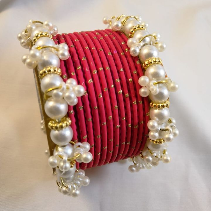 Trendy%20metal%20bangles%20set%20with%20pearl%20bangles%20golden%20dotted%20pearl%20bangles%20set%20bangles%20for%20girls%20in%20all%20sizes%20and%20colors%20gajra%20bangles%20-%20Image%206