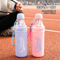 650ml plastic water cup Internet celebrity same style Coke bottle detachable cup anti-leak cup sports water bottle cup with handle. 