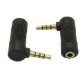 L Shape AUX 3 Pole Female To Male Right Angle Converter Adapter 3.5mm Adapter Jack Mic Converter Audio Stereo Adapter Headphone Jack Converter. 