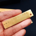 Mini brass small ruler 6cm small copper ruler thickened pure copper ruler student stationery personality creative small ruler brass small abacus beads movable creative car keychain pendant for men and women. 
