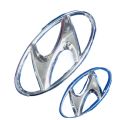Hyundai Santro front and rear plastic Logo 02 PCS. 