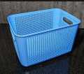 IKEA Style Premium Quality Plastic Storage Basket Durable Open Storage Organizer Bins For Kitchen Bathroom Bedroom Living Room Mesh Pattern Design Multipurpose Home/Office Accessories Organizer Box with Handle 8 Ltr Capacity Large ( without lid). 