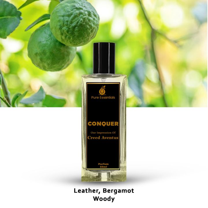 Pure Essentials CONQURE Perfume Impression Of CREED AVENTUS  -Free Testers With Every Order - Scents and Perfumes - Acohal free Perfumes and Scents - 12ml I 30ml & 50ml