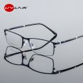 UVLAIK Fashion New Steel Alloy Glasses Frame Men 2021 Business Casual Metal Myopia Optical Spectacle frame Clear Lens. 