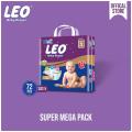 Leo Super Mega Pack Baby Diaper - Size 5, X-Large - 72 Pcs. 