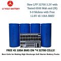 LI'VOLT Brand New LiFe-Po4 32650/32700 3.2v 6500 mah lithium phosphate cells and Battery Box for high capacity lithium battery pack. 