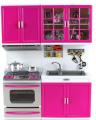 Pink Modern Kitchen Toy Set for Girls - 12 inches. 