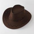 Western Cowboy Hat Beach Sun Hat Men and Women Xinjiang Grassland Big Brim Top Hat US Children's All-Match. 