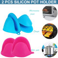 One Pair Silicone Pot Holder - Silicone Heat Resistant Gloves Clips Insulation Non Stick Anti-slip Pot Bowel Holder Clip Cooking Baking Oven Mitts Silicone anti-scalding,High quality mini mitt set helps you to grip hot items safely i. 