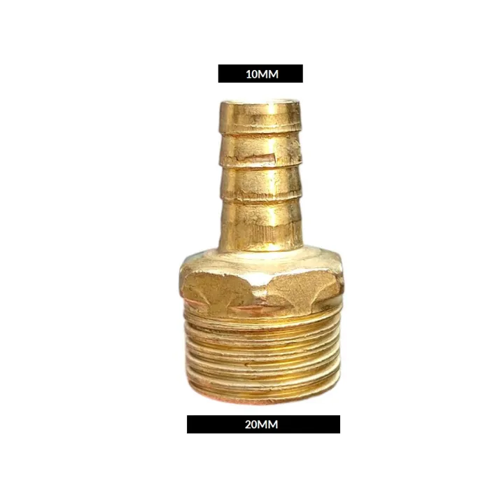 2Pcs%20-%20Brass%20Hose%20Connector10mm%20Fuel%20Gas%20Water%201/2%20inch%20Male%20-%20Image%203