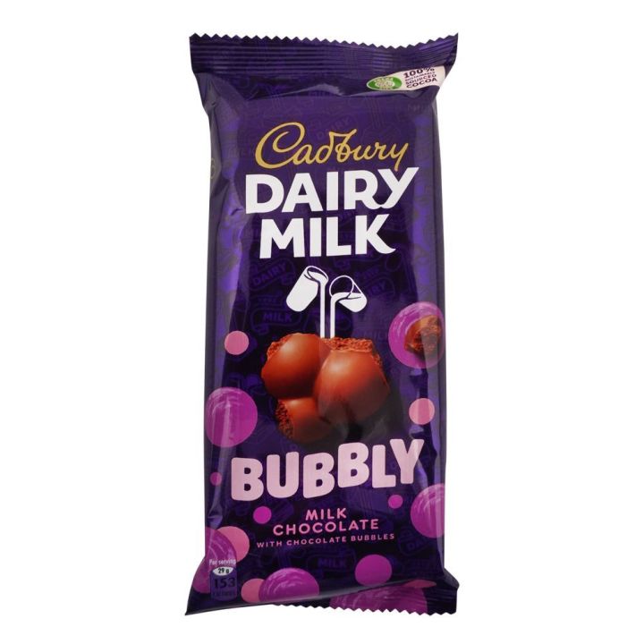 Cadbury Dairy Milk Bubbly Milk Chocolate, 87g,