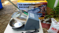Gola Making Machine Electric Ice Crusher Machine with Three Blades Snow Cone Maker Stainless Steel Shaved Ice Machine Ice Crushers. 