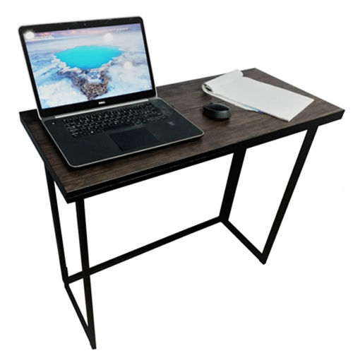 SMART FOLDING COMPUTER TABLE DARK BROWN FOR SMALL SPACE