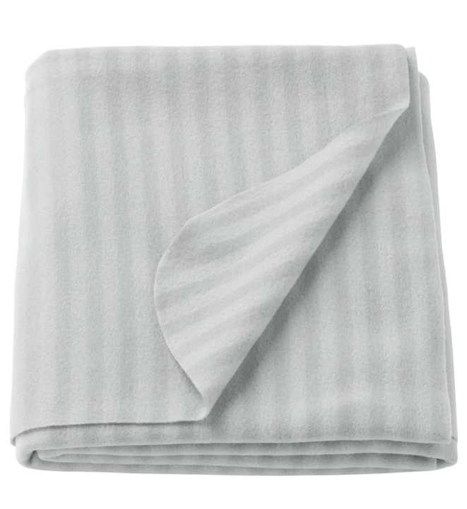 IKEA VITMOSSA Throw, grey, 120x160 cm imported Products