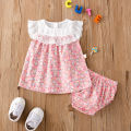 Children's Printed Princess Dress Baby Girl's Cotton Wrap One-piece Dresses. 