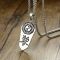 New Yin Yang Gossip Symbol Necklace Pendant for Men Demon Protection Ghost Hunter Male Jewelry Stainless Steel. 