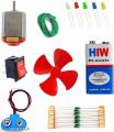 DC Motor Toy Fan with Propeller for Kids Electronic Science Project. 