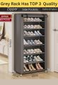 Zipper Shoe Rack Organizer with Full Cover Washable Oxford Fabric Quality Shoe Storage Cabinet Foldable DIY Shoe rack Closet. 