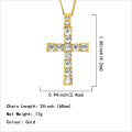 Hip Hop Alloy Gold Cross Pendant Necklace Religious Jewish Men Cuban Chain Fashion Pendant Accessories. 