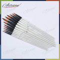 Artisan - A6075R 12pcs Drawing Paint Brush Set Wooden Pointed Tip Round - sizes 1 to 12#. 