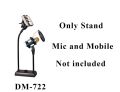 DM-722 Adjustable Microphone And Mobile Teleprompter Stand Desktop for Computer Video Recording with Mic Windscreen Pop Filter Cover. 
