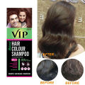 VIP 5 in 1 Hair Colour Shampoo base Hair Color Shampoo,Black & Brown 180 ml only 15 minutes. 