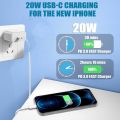Aspor A801 High Performance Charging Head 20W Compatible with Multiple Systems Adapter 5V 3A Pd Ports Pd Fast Charger With Cable. 