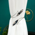 Buckle Open Mouth Design Portable Decorative Alloy Curtain Holder. 