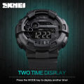 SKMEI Sports Fashion Digital Waterproof LED Chronograph Double Time Watches for Men 1243. 