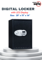 Large Size Imported Digital Electronic Safe Locker Box With Key and Keypad Lock For Office Home Hotel Security. 