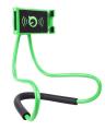 Lazy Bendable Flexible Hang Neck Phone Holder 360 Degree Rotation Mobile Stand - Green. 
