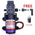 12V 60W 100 PSI Big Nozzle High Pressure Mist Agricultural Spray Micro Diaphragm Water Pump Automatic Switch 5L/min Range 8m FLO Pump. 