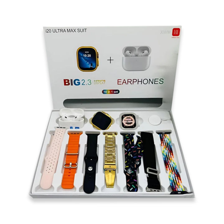 Y80 Ultra 7-in-1 Smart Watch with AirPods Large HD Display, Bluetooth Calling