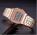 Classic Stylish Vintage Watches Waterproof for old Fashion Style Digital LED Watch for Men in Stainless Steel Chain With Alarm Best Watch For Wuzu. 