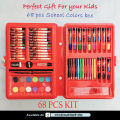 Color Box 68 PCS Kit Pencils Colors Drawing Painting Art Box Multi Colour  / Set With Button Box Best Quality. 