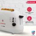 Singer Duo Pop 700 Watts 2 Slice Pop-up Bread Toaster Electric Toaster with Bagel, Cancel, Defrost Function and 7 Bread Shade Settings Bread Toaster, Waffle Maker, Sandwich Maker, Toaster West Point, Slot and Removable Crumb Tray Auto Shut-Off (White). |. 