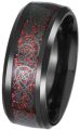 Red Dragon Tungsten Band, Red Tungsten Ring, Stunning Wedding Band For Mens, Mens Stylish Ring, Party Rings For Mens.. 