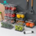 Green Home Food Container Date Reminding Refrigerator Vacuum Vegetable Fruit Storage Box. 