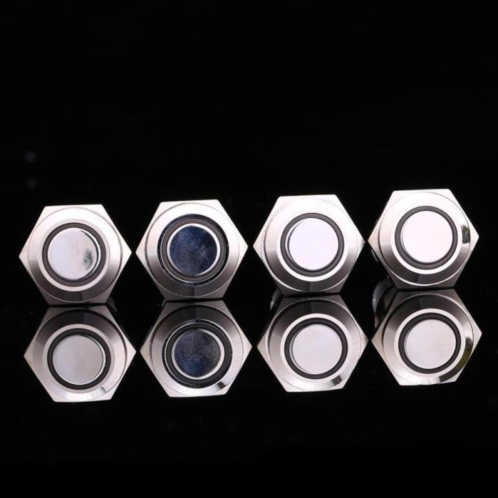 12V 16mm 3A/250VAC Red Light Car Auto Metal LED Power Push Button Switch Latching Type On-off LED Toggle Switch