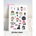 Bts sticker sheet uncut sticker sheet for bts kpop fans for mobile and journal decoration. 