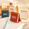 2023 Simple Solid Color Mini Desktop Paper Calendar Dual Daily Scheduler Table Planner Yearly Agenda Organizer Desk. 