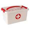 Plastic First Aid Box Lockable Medicine Storage Box Emergency Cabinet Organizer with Detachable Tray and Handle Portable for Home Camping Travel Hikingm. 