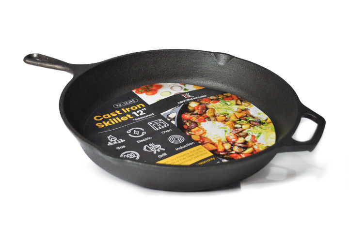 Cast%20Iron%20Skillet%2012%E2%80%9D%20(30%20cm)%20,%20Krucible%20Kitchen,%20Frying%20Pan%20Naturally%20Non%20Stick,%20Classic%20Series%20-%20Image%205