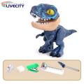 Dinosaur-themed Stationery Dinosaur Stationery Set 5-in-1 Pencil Sharpener Stapler Eraser Ruler Educational Gift for Kids Realistic Shapes Detachable Fall Resistant Flexible Limbs. 