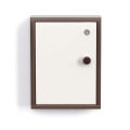 Wood Wall Mount Key Holder Key Box Cabinet, Key Holder with Locker Upto 18 Keys for Living Room Home Furniture (Wenge & White). 
