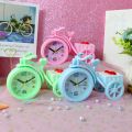 Fashion lazy people wake up the alarm clock room to work bedside cartoon boys and girls bell small clock. 