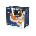 Bestway 75053 Comfort Inflatable Relaxing Single Air sofa Chair + Foot Rest Lounge Seat Sofa. 